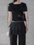 Rome Shirring One-Shoulder Tee