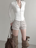 Renkit Hook Corset Collar Shirt