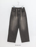 Sano Strap Wash Denim Wide Pants