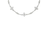 Essence Silver (W) Moissanite Flower Station Bracelet