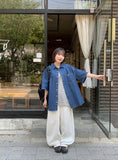 [unisex] Billud Denim Over Short Sleeve Shirt