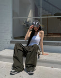 Berry Parachute Track Banding Pants