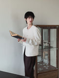 Shaki Tweed Round Jacket