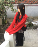 Pick Wrinkle Leather Big Cross Shoulder Bag