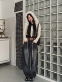 Tinted Washed String Balloon Denim Pants