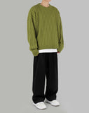 Wool Pintuck Wide Slacks