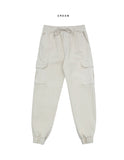 With banding cargo jogger pants