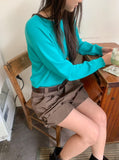 Yuuhi Roll-up Button Short Cotton Pants
