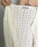 [MADE] Bezel Punching Round Knit Cardigan