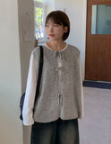 Chohind ribbon bokashi knit vest
