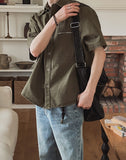 Loib Pig Zipper Short Sleeve Shirt