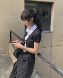 Sera Heart Chain Crop Cardigan