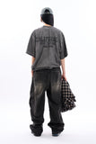 Kilcar half banding cargo denim pants