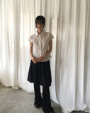 Take Pleats Tiered Frill Bootcut Pants