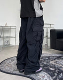 Resa Shirring Nylon Cargo Pants