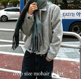 Mohair Moul Half Jacket Crop Ver