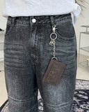 Henon Dart Cat Brush Denim Pants