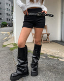 Deep Ribbed Knit Shorts