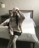 Qwerty Nordic Cable Loose Fit Hood Knit