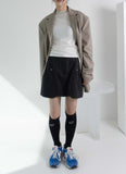 COMB PATTERNED SHORT SK