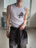 Cross Patch Ribbed Sleeveless