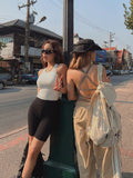 Lumiere Ribbed Biker Pants