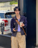 Reuben Knitted Denim Trucker Jacket