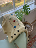 Pulling Flower Round Knit Cardigan