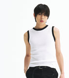 COLOR RIB SLEEVELESS