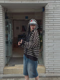 Field Stripe Mesh Warmer Hooded Zip-Up