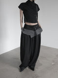 Mode Half-Neck Trench Blouse