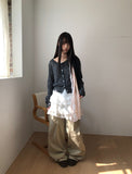 Juron Rose See-through Lace Scarf