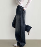 Incision Point Mega Balloon Fit Banding Denim Pants