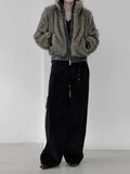 Wolf Two-Tone Leather Fur Jumper