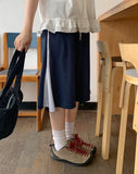 Ganz Color Matching Banding Bermuda Pants