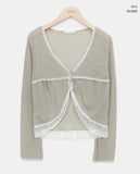 Teden Lace Linen Button Cardigan