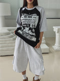 Age raglan oversized fit short-sleeved shirt