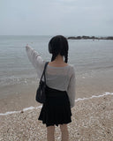 Vtan Strap Pleats Skirt