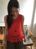 [BAONHAUS] Koinen Flower Frill Layered Sleeveless