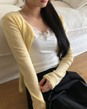 Andor Slim See-through Knit Cardigan