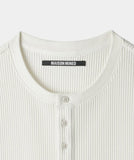 BASIC WAFFLE HENLEY NECK