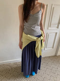 Basta Shirring Banding Long Skirt
