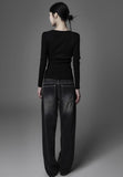 Flynn V-neck button knit