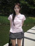 Micon Ribbon Strap Mini Skirt Pants