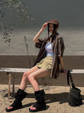 utility three-dimensional pocket mini skirt