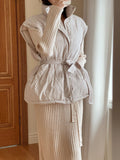 Bart High-Neck Short Padding Vest (Belt set)