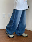 Kokans Summer Washing Denim Wide Pants