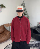 End round knit cardigan