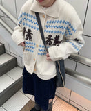 Tomoki Cowichan Wool Knit Cardigan