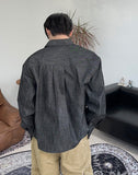 Aredi studded denim shirt